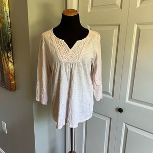 L.L.Bean Light Pink 3/4 Sleeve Tee